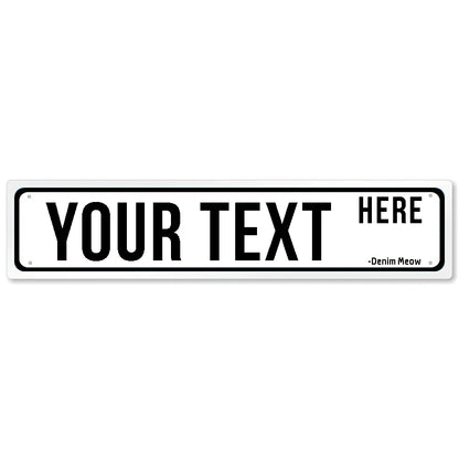 Custom Street Sign, Personalized Metal Sign For Office Workplace Home Yard Road, Custom Your Text Signs for Outdoor 16x4 Inches