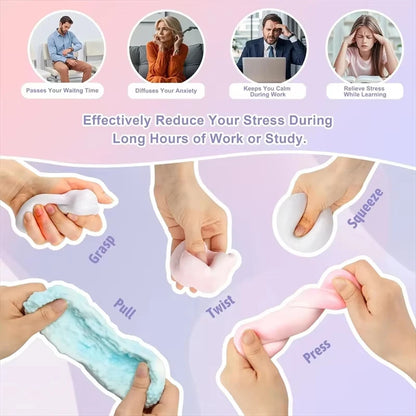 Soft Cloud Shape Squishy Toy Sand Ball Grape Stress Relief Ball Fidget Sensory Toy Squeezing Soothing Toy Gift for Adult Kids