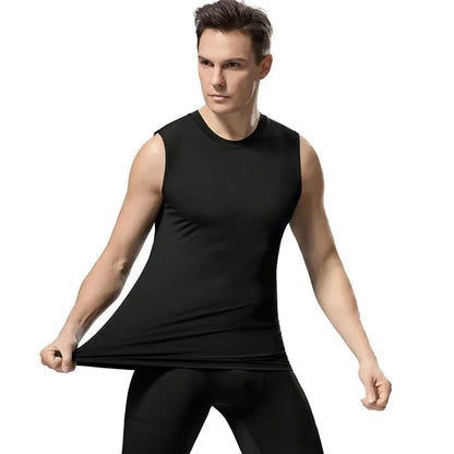 elastic sleeveless running Gym men's and women's free custom logo compression vest, quick drying sports sleeveless T-shirt