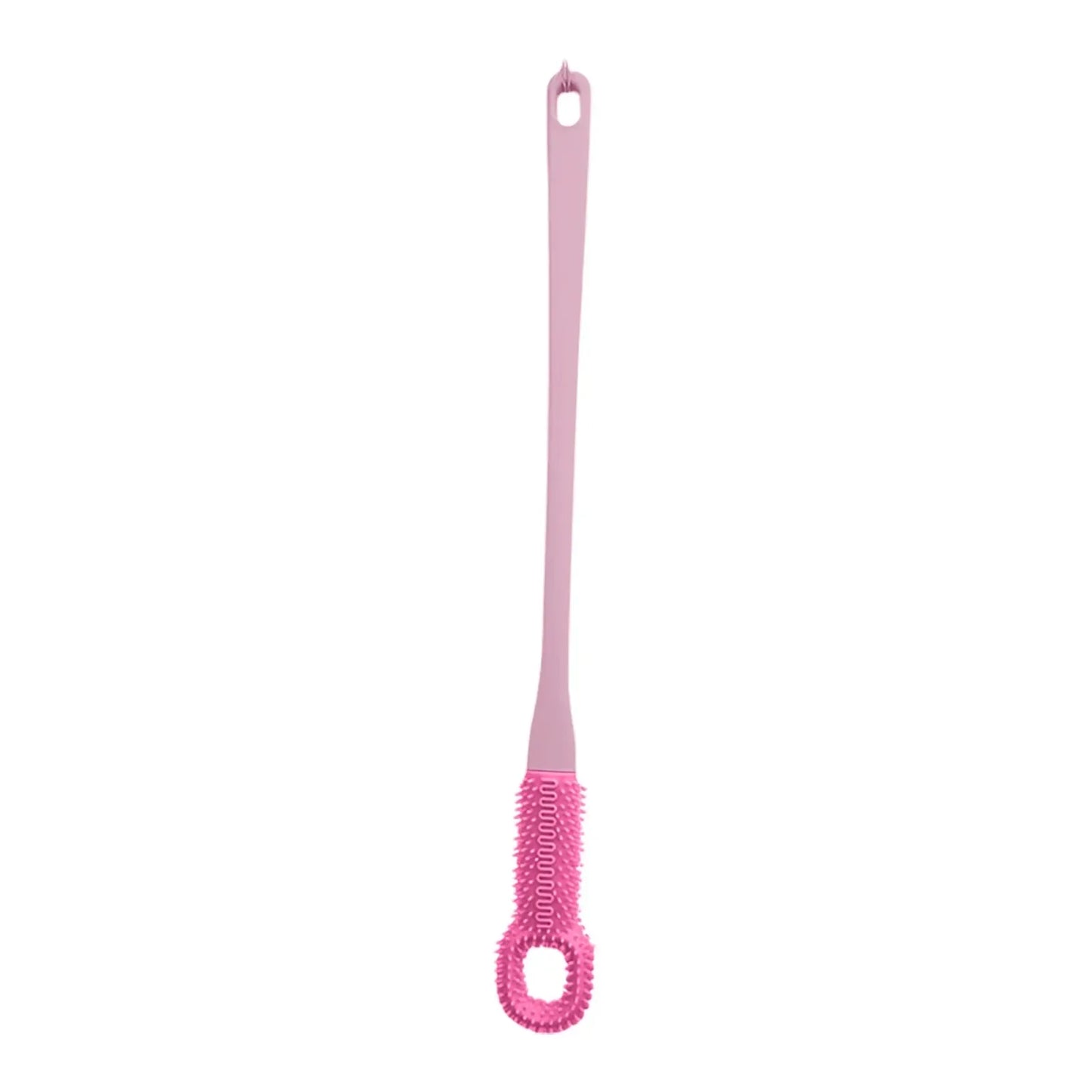 1pc Comfort Silicone Brush Long Handle Hand Brush Long Haired Toe Seam Soft Rubber Toe Gap Brush Daily Shower Foot Care Tools