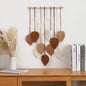 Handmade Woven Leaf Macrame Hanging Ornament Bohemian Cotton Rope Woven Walls Hanging Decoration For Bedroom Living Room Wall