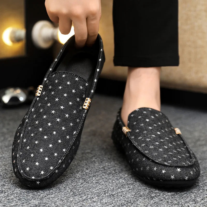 Spring summer fashion casual driving shoes one foot lazy shoes men's single shoes