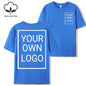 Double Sided Customized LOGO Picture Women T-Shirt Summer Y2K Loose Short Sleeves Comfortable T Shirts Crewneck DIY Tee Tops