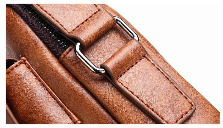 Brand Men Shoulder Bag for 9.7" iPad Men PU Leather Flaps Men's Crossbody Bags Business Flap Male Solid Messenger Bag Travel Bag