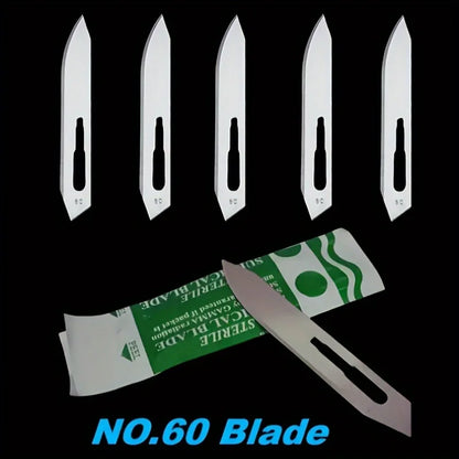 60 blade 7cm, suitable for art carving, mobile phone repair, movie blade, DIY hand tool trimming, can install folding handle