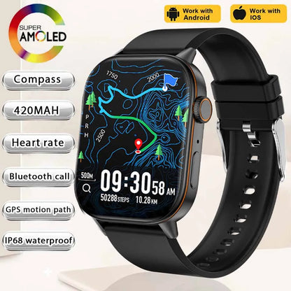 Newly Built-in GPS Sports Fitness Pilates Smart watch Women Fashion Precise Positioning 5ATM Waterproof Bluetooth Call Bracelets