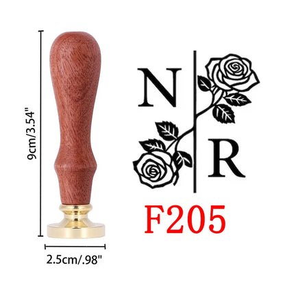 Custom Wax Seal Stamp and Wooden Handle set, For Wedding Invitation, Multiple Designs, Personalized Logo Wax Stamp, Initial Wax