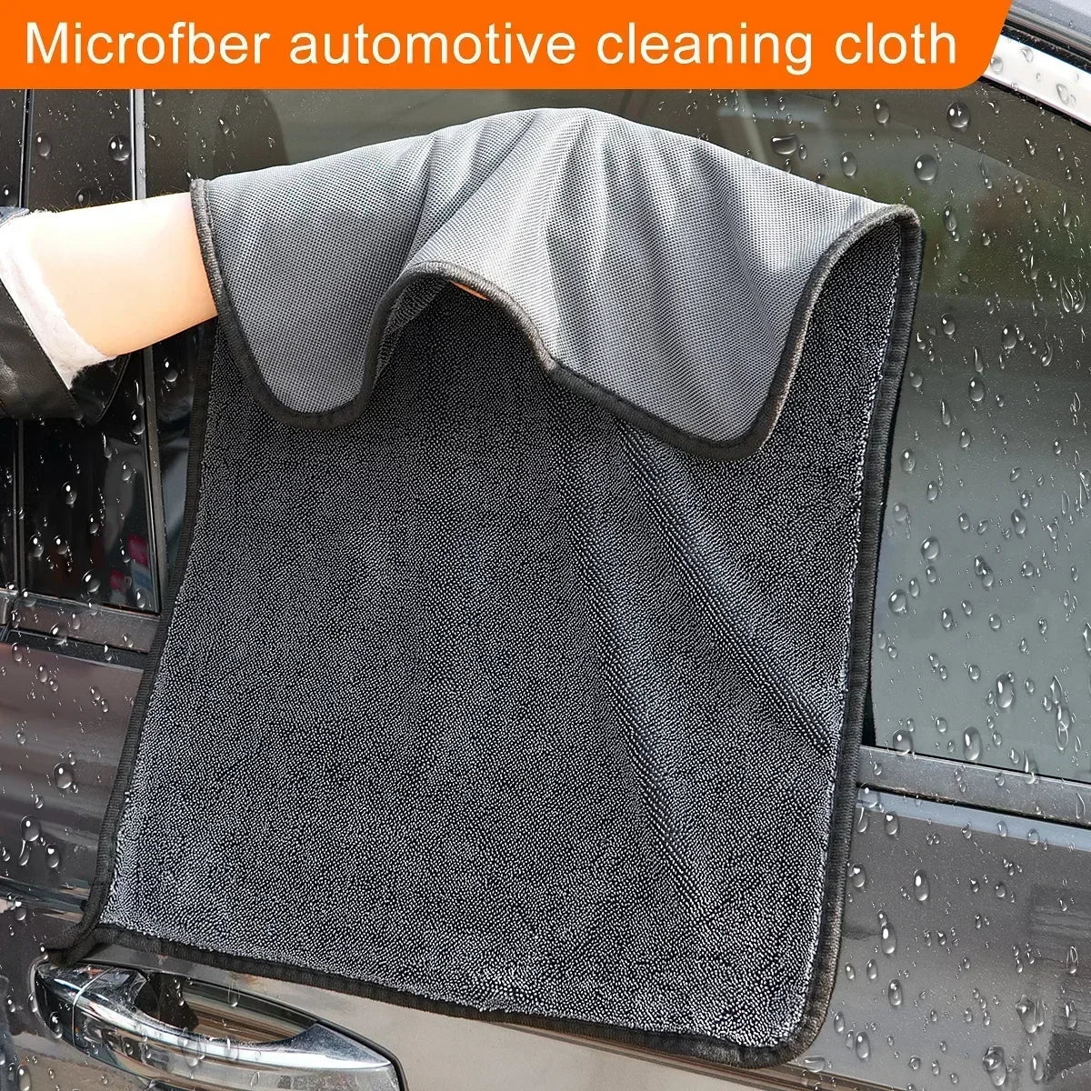 Car Wash Towel 1200GSM Double Sided Towel Car Detailing Twisted Braid Cloth Super Absorbent Rag for Car Home Washing Accessories