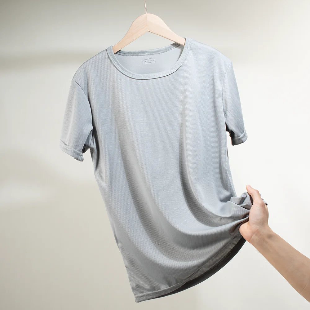 Men's Quick Dry Short Sleeve Sport T Shirt Gym Jerseys Fitness Shirt Trainer Running T-Shirt Boy Teenager Breathable Sportswears