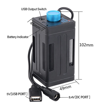 TrustFire EB02 18650 Battery Packs DC 8.4V Power Banks Case USB Charging Mobile Phone Waterproof Battery Box for Led Bike Lights