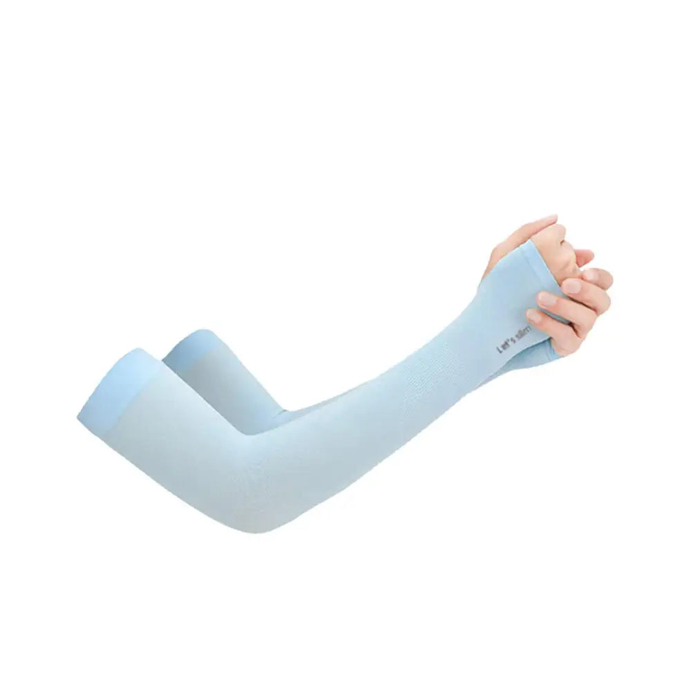 2 Pcs (1 Pair) Women's Ice Silky Fiber Fabric Arm Sleeves, Cooling Arm Covers for Running, Fishing, Cycling