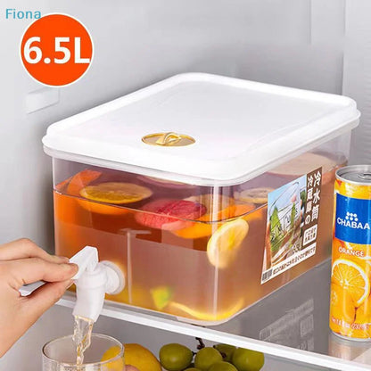 ☭6.5L Large Capacity Cold Water Pitcher Cold Kettle With Faucet In Refrigerator Iced Beverage Dispenser Refrigerator And Spigot
