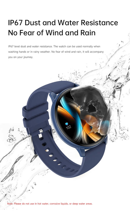 LIGE Fitness Tracker Smartwatch 2025 Heart Rate Monitor Voice Assistant Bluetooth Call IP67 Waterproof New Sports Smart Watches