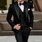 Men's Green And Black Formal Terno Set of 3 Pieces Blazer Wedding Groomsmen Suit Ideal for Wedding Ceremony And Dance