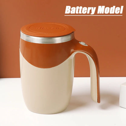 Portable Automatic Stirring Coffee Mug Magnetic Electric Stainless Steel Self Mixing Coffee Tumbler Rotating Home Office Travel