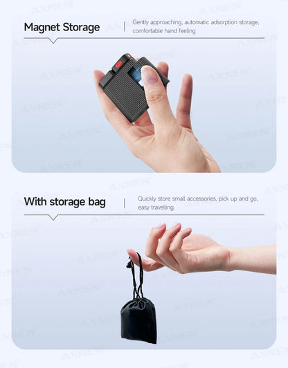 AXNEN Wireless Mini Lapel Microphone Bluetooth Magnetic Attraction Noise Reduction Card for Mobile Phone Live Broadcast Gaming