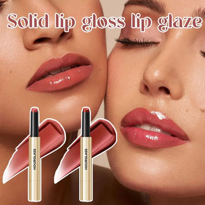 Solid Lip Gloss Mirror Lipstick Glaze Long Lasting Moisturizing Daily Beauty Makeup Refreshing Hot Pick Daily Lip Care Nourish