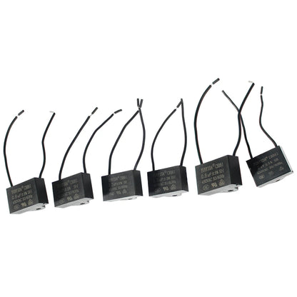 CBB61 Fan Capacitor 450V 1UF 1.2UF 1.5UF 2UF 2.5UF 3UF 4UF 5UF 6UF10UF Ceiling Fan Motor Run Rectangle Capacitor CBB 61