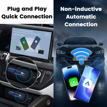 Mini 5 Pro CarlinKit 5.0 Wireless CarPlay Dongle Wireless Android Auto Adapter AI Smart Box Car Intelligent Systems For OEM Car
