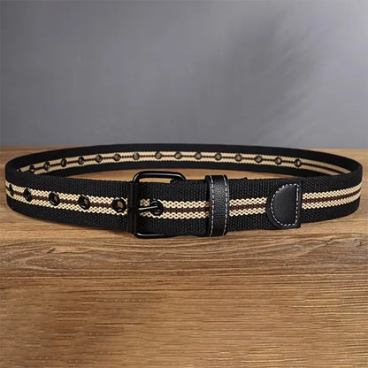 Men's Canvas Belt Casual Retro Women's Belt Outdoor Sports Belt With Jeans Belt Breathable Lightweight Eyelet Belt For Men Women