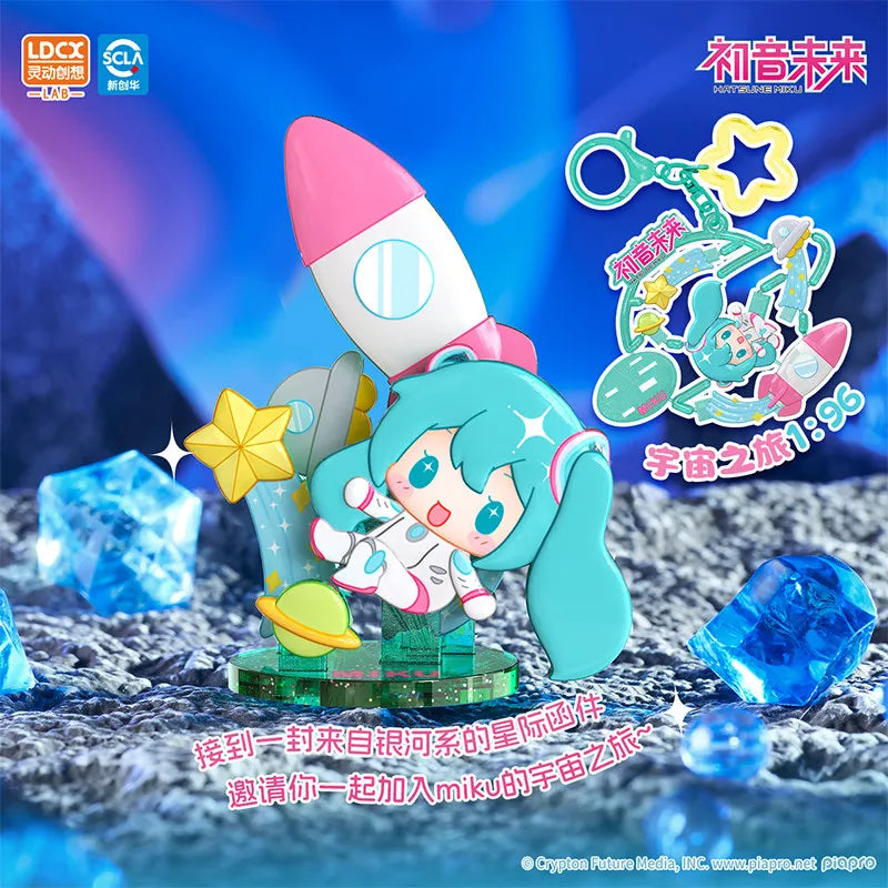 Genuine LDCX Hatsune Miku Building Stories Blind Box Keychain - Kawaii Anime Character Plush Pendant Collection Toy Gift