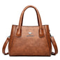 2 Pockets Solid Color Bucket Bag Leather Shoulder Bag for Women 2024 Luxury Handbags Women Bag Designer Elegant Lady Hand Bag