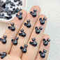 50Pcs New Cute Resin Mini Halloween Ghosts Animals Series Flat Back Manicure Parts Embellishments For Hair Bows