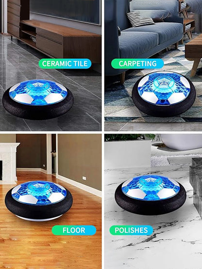 Hover Soccer Ball Kids Toy Indoor Floating Football with LED Light and Safe Bumper, Chritmas Gifts for Age 3+ Years Old Boys Gir