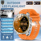 LIGE 2026 Nowy Wojskowy Smartwatch Męski Bateria 1000mAh Wodoodporny 5ATM GPS Rozmowy Bluetooth Wyświetlacz AMOLED Sportowy Smartwatch dla Mężczyzn