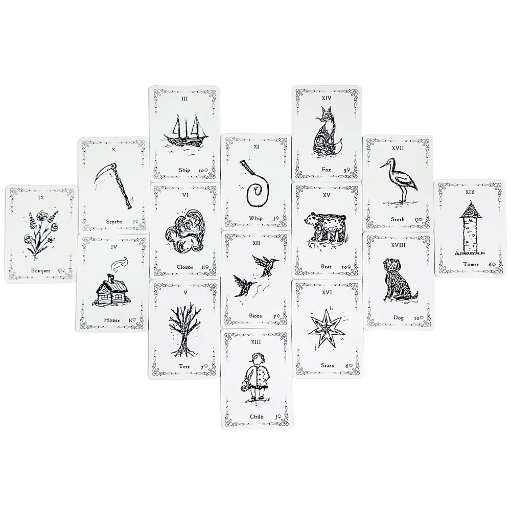New Cards Game 36 Card Vibrant Illustrations, Easy-to-Read Guide, Great For Beginners, Divination Meditation & Party Games