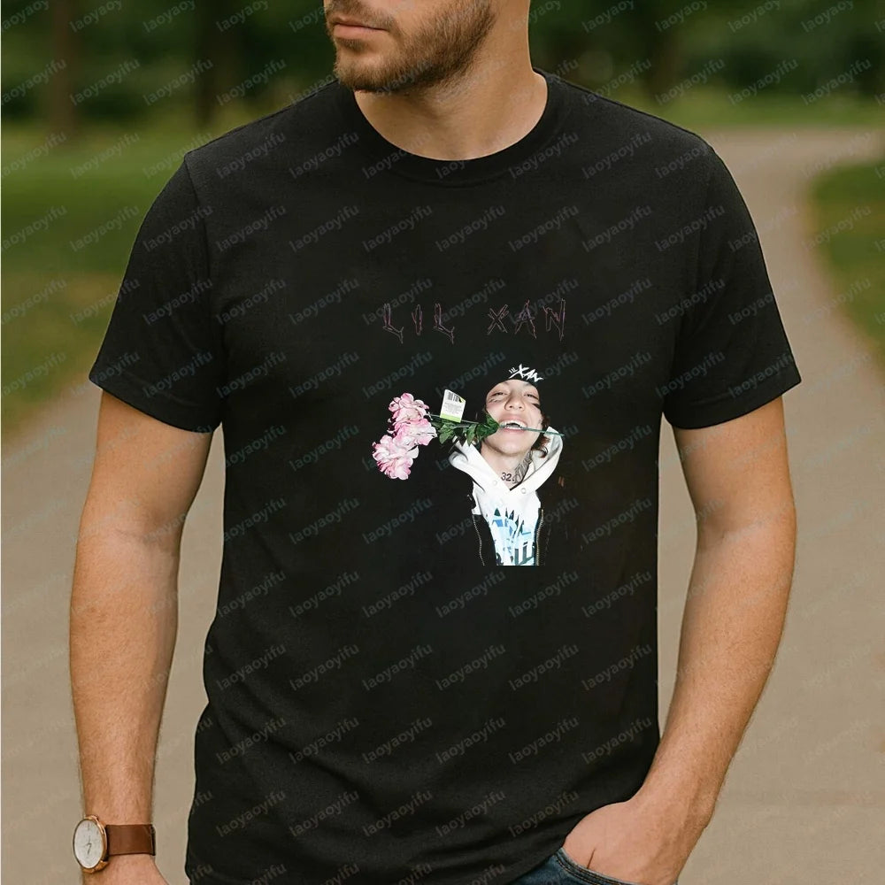 Men's T-shirts and Tank Tops - Hip-hop Rapper LIL XAN's Summer Short-Sleeved Men's and Women's Comfortable T-Shirts