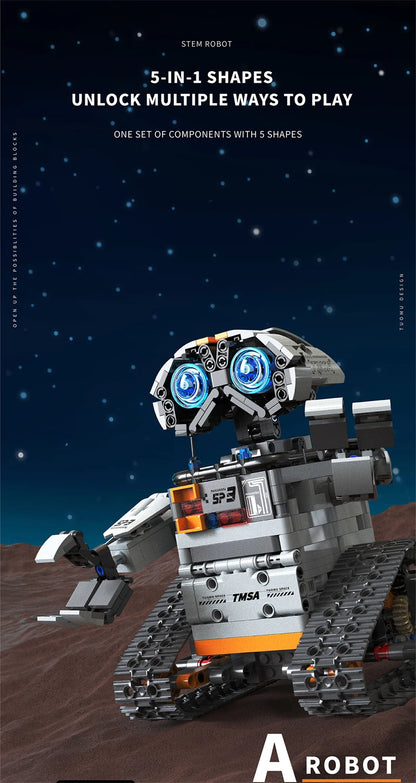 Multi-Axis mechanical Arm Programmable Building Blocks 5 in 1 robot Remote Control toys Interactive STEM Learning children gift