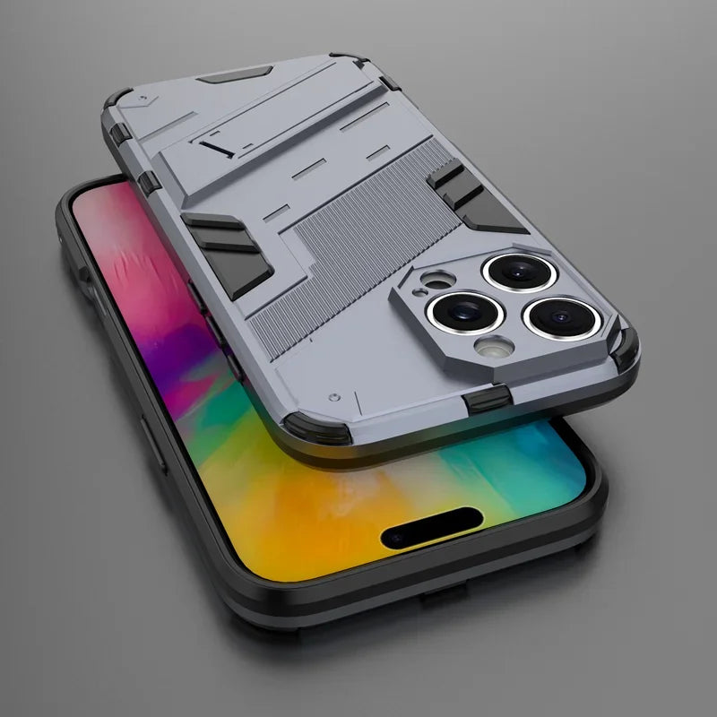 Armor Shockproof Protective Magnetic Holder Case For iPhone 17 Pro Max 16 15 14 12 13 11 Pro Max Plus 17Air 13 12 Mini Cover