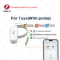 Zigbee 3.0 Temperature Humidity Sensor With External Temp Probe Smart Thermo Hygrometer For Plants Aquarium Freezer Need Gateway