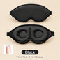 3D Contoured Sleep Eye Mask With Earplugs Zero‑Pressure Light Blocking Blindfold Adjustable Strap Soft Sleeping Mask For Travel