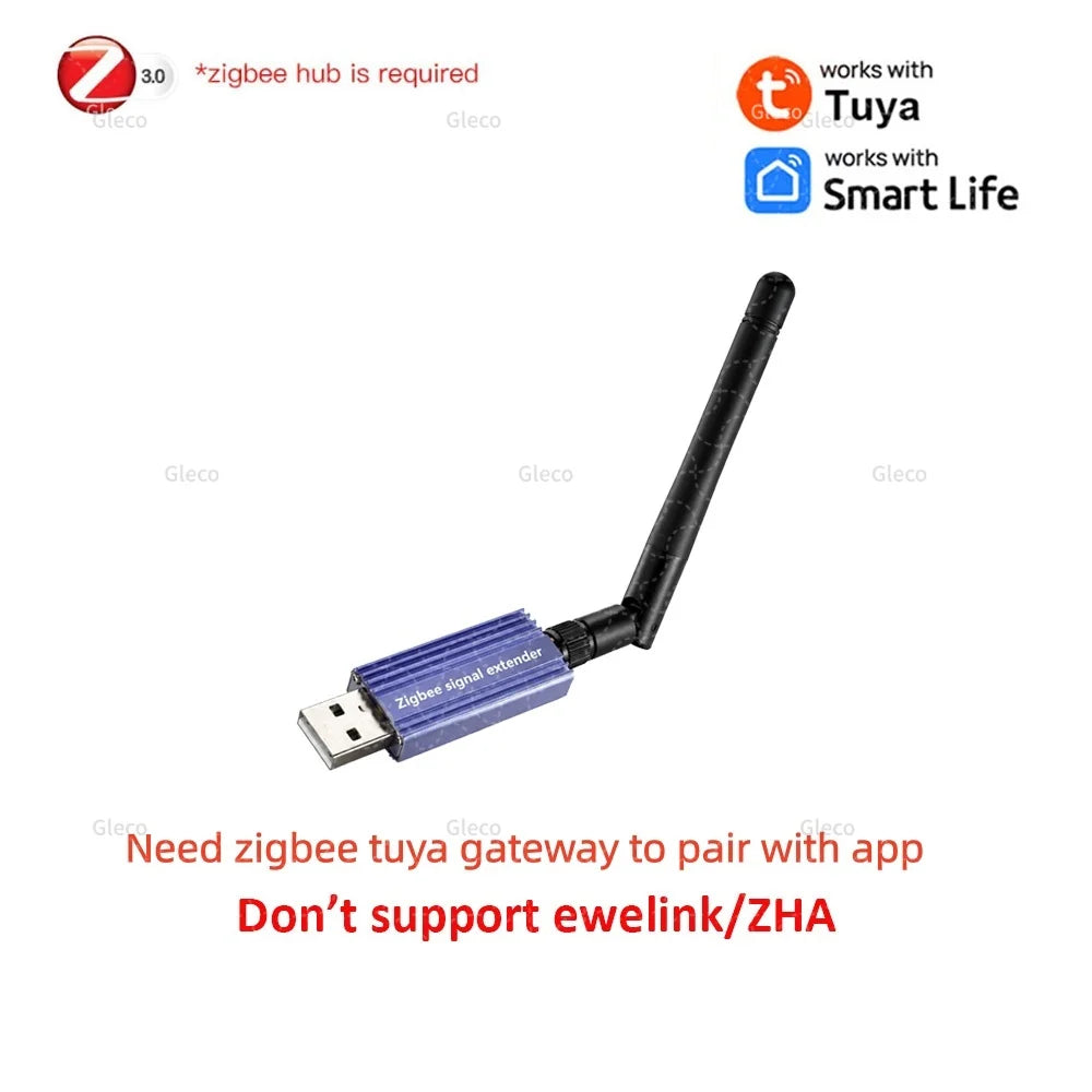 Zigbee Signal Repeater USB Range Extender Signal Amplifier Option With High-Gain Antenna Smart Life TUYA Home Automation Z2MQTT