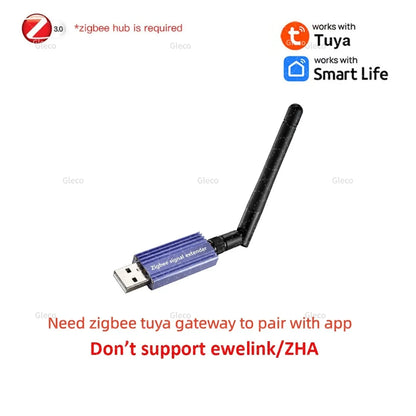 Zigbee Signal Repeater USB Range Extender Signal Amplifier Option With High-Gain Antenna Smart Life TUYA Home Automation Z2MQTT