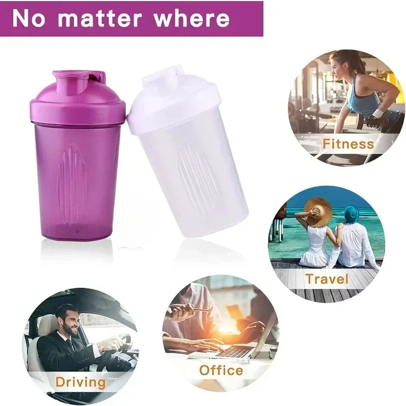 1-7PCS Shaker Bottles Sport Water Cups Whey Protein Powder Mixer Bottle Fitness Gym Shaker Outdoor Portable Plastic Drink Cup