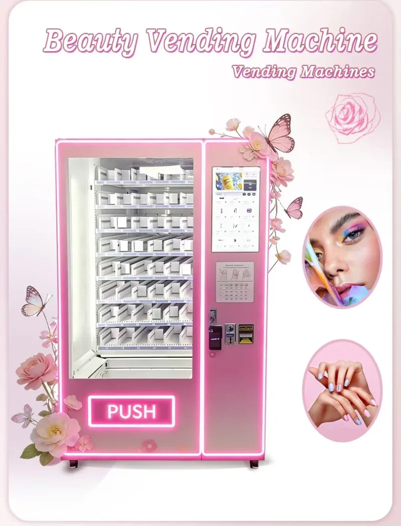 Touch Screen Eyelash Earring Vending Machine AI Virtual Trial Card Reader for Shopping Mall Retail Free Custom Stickers
