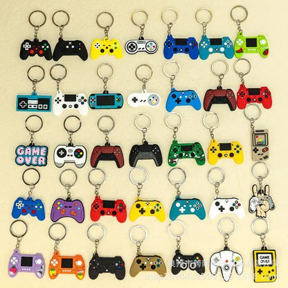 10/20PCS PVC Game Machine Keychain Keyring Cute Gamepad Joystick Key Chain Keychains Bag Car Hanging fit Men Boy Keys