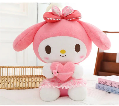 60cm Sanrio Kuromi Melody Hello Kitty Plush Toy Kawaii Cartoon Big Size KT Cat Plush Doll Soft Stuffed Pillow Kids Birthday Gift