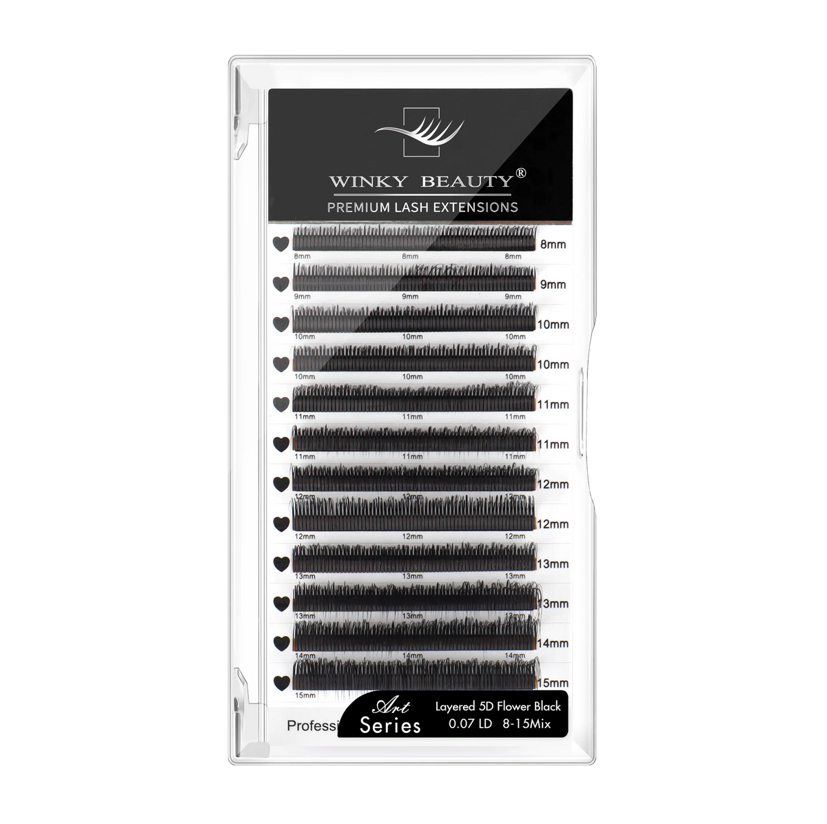 winky beauty 5D Multi Layer Flora Eyelashes Extensions Natural Black LC/LD Curl Lashes Premade Volume Flowering Eyelashes Makeup