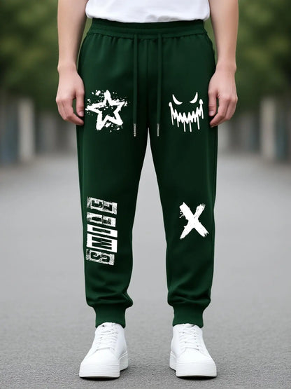 Men'S Trendy Printed Casual Fashion Pants Suitable For Outdoor Dates, Shopping, And Sports