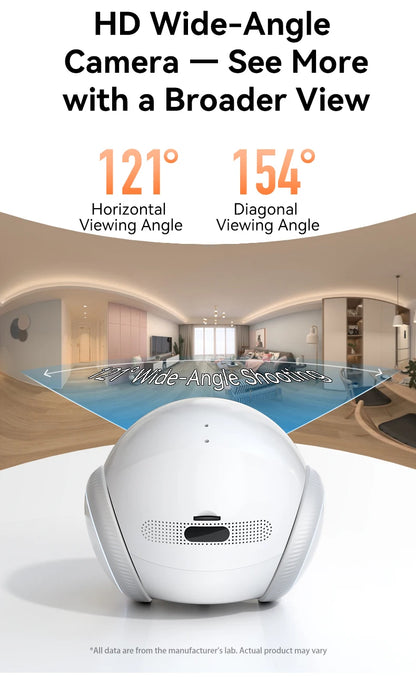 AIOOK Smart Robot Camera 5G WiFi HD 2K Camera Pet Tracking Laser Indicator TUYA Pet Camera Auto Charging Auto Obstacle Avoidance