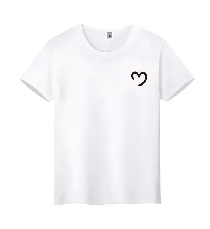 Shadow Pure Cotton Print Y2K Harajuku Street Style Retro Pattern Men's and Women's Clothing New Fashionable Loose Casual T-shirt