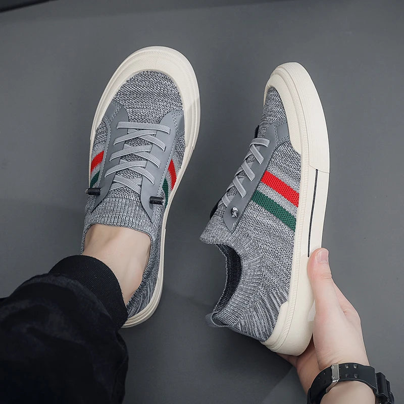 Men's breathable mesh casual shoes  summer lightweight soft soled comfortable outdoor walking shoes youth versatile trendy shoes