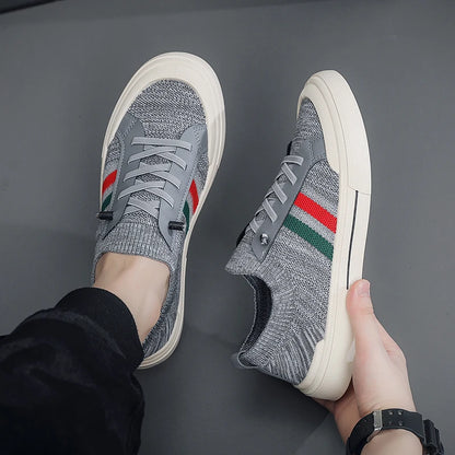 Men's breathable mesh casual shoes  summer lightweight soft soled comfortable outdoor walking shoes youth versatile trendy shoes