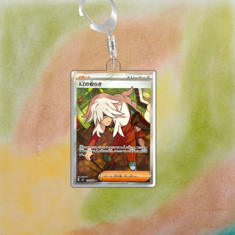 Keychain For Pokemon Duskull Cynthia Popplio Acrylic Homemade Cartoon Anime Backpack Pendant Decoration Collection Fans Gift 5cm