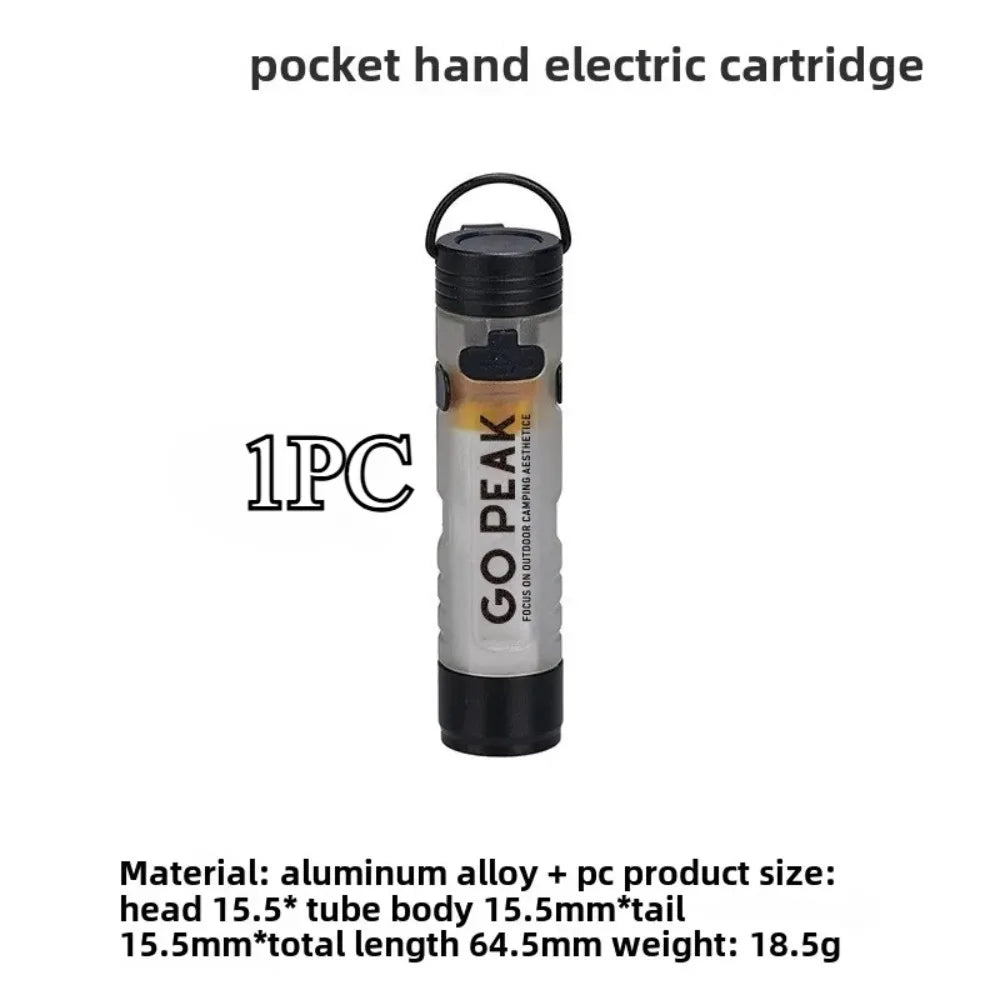Strong Light Pocket Mini Flashlight Magnetic Hook Long Endurance Key Clip Light Rechargeable Cap Clip LED Flashlight Night
