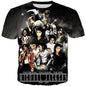 Summer Fashion Hip Hop Artist Print Retro Cool Casual Men's Harajuku Street Style Short-Sleeve Stylish Quick-Drying Breathable
